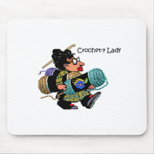 Crochet-y Lady Mouse Pad