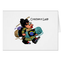 Crochet-y Lady Notecard