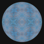 Crocheted Blue Ball Round Stickers