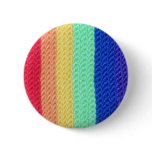 Crocheted Rainbow pin buttons