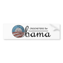 Crocheters for Obama Bumper Sticker #1 bumper stickers