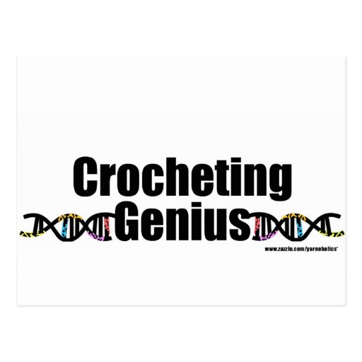 Crocheting Genius DNA Merchandise Postcards