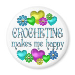 Crocheting Happiness Magnets