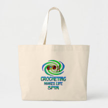 Crocheting Spins Canvas Bags