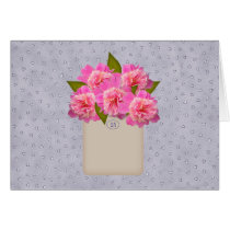 Crock Of Peonies Large Font Easter Card