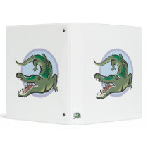 Crocodile/Alligator Circle Design 3 Ring Binder