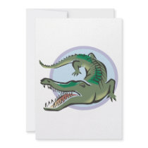 Crocodile/Alligator Circle Design Custom Announcements