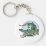 Crocodile/Alligator Circle Design Keychain