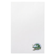 Crocodile/Alligator Circle Design Custom Stationery