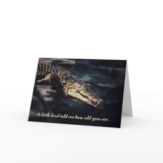 Crocodile birthday card card