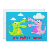 Crocodile Happy Pary Invitations