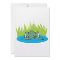 crocodile head in the water personalized invitations