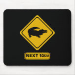 crocodile road sign mousepads