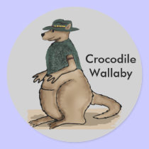 Crocodile Wallaby Sticker stickers