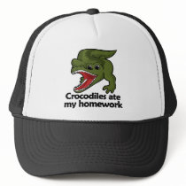 Crocodiles ate my homework trucker hat