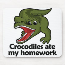 Crocodiles ate my homework mouse pad