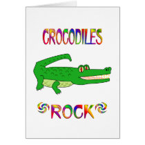 CROCODILES ROCK GREETING CARD