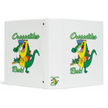 crocodiles rock music croc cartoon binder