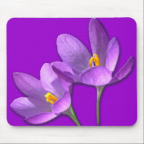 Crocus Flower Mousepad Purple / Blue Decor Gifts mousepads