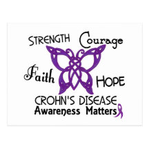 Crohn’s Disease Celtic Butterfly 3 Post Card