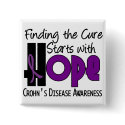 Crohn’s Disease HOPE 4 buttons by awarenessgifts Crohn’s Disease HOPE 4 buttons