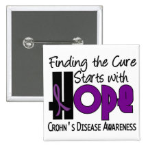 Crohn’s Disease HOPE 4 Pinback Button