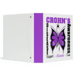 Crohns Disease Awareness Butterfly Binder