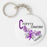 Crohn's Disease BUTTERFLY 3 Keychains