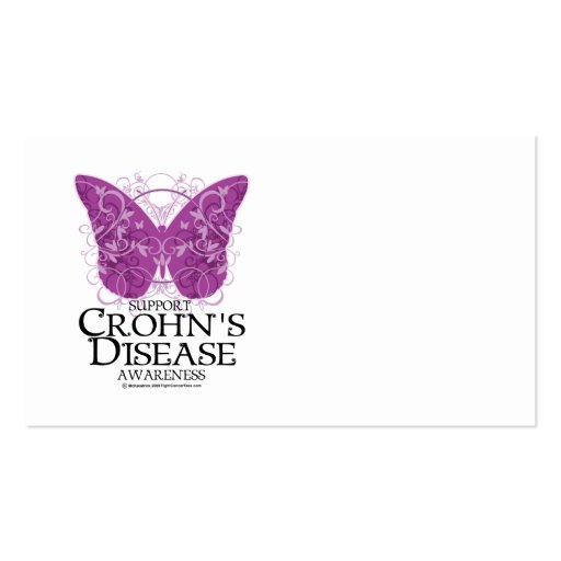 Crohn's Disease Butterfly Business Card Template (front side)