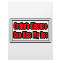 Crohn's Disease Can Kiss My Ass Letterhead Design