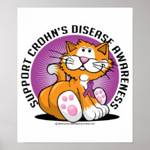 Crohn's Disease Cat Print