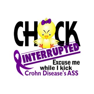 Crohn's Disease Chick Interrupted 2 card