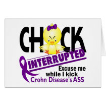 Crohn's Disease Chick Interrupted 2 Cards
