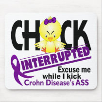 Crohn's Disease Chick Interrupted 2 mousepads by awarenessgifts Crohn's Disease Chick Interrupted 2 mousepads