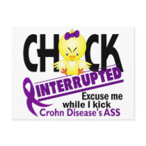 Crohn's Disease Chick Interrupted 2 Postcard