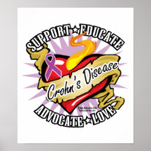 Crohn's Disease Classic Heart Print