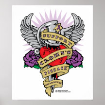 Crohn's Disease Dagger Print
