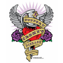 Crohn's Disease Dagger t-shirts by fightcancertees Crohn's Disease Dagger t-shirts