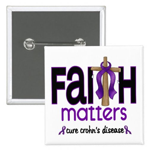 Crohns Disease Faith Matters Cross 1 Pin Zazzle