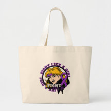 Crohn's Disease Fight Like A Girl Attitude Bags