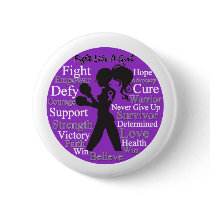 Crohn's Disease Fight Like A Girl Collage Pinback Buttons