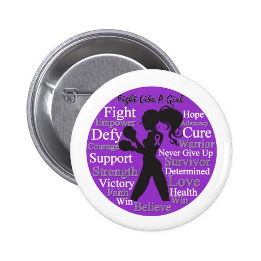 Crohn's Disease Fight Like A Girl Collage Pinback Buttons