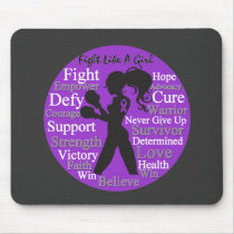 Crohn's Disease Fight Like A Girl Collage Mousepads