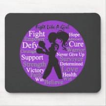 Crohn's Disease Fight Like A Girl Collage Mousepads