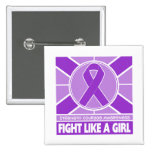 Crohn's Disease Fight Like A Girl Flag buttons