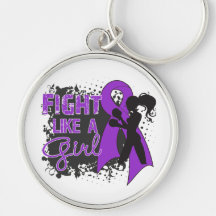 Crohn's Disease Fight Like A Girl Grunge Key Chains