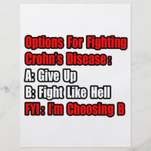 Crohn's Disease Fighting Options Flyer Design