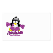 Crohn's Disease Fighting Penguin Business Card Template