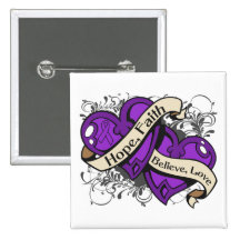 Crohn's Disease Hope Faith Dual Hearts Pins