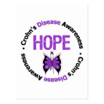 Crohns Disease HOPE Grunge Butterfly Post Card